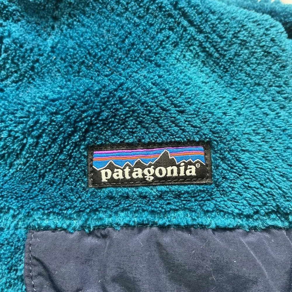 Patagonia Teal Fleece Pullover Synchilla Button Closure Sweater - Picture 2 of 6